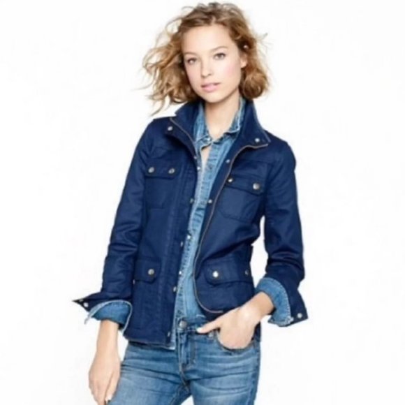 J. Crew ~ Downtown Field Jacket with removable hood - Picture 1 of 7